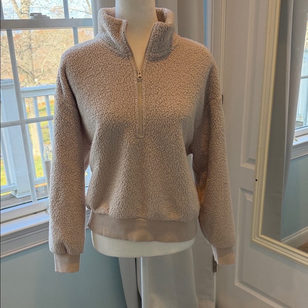 Cozy Cream Gap Sherpa Pullover Jacket